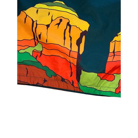 VISRICHE Men's Swim Trunks Size [L] – Canyon Graphic Board Shorts Drawstring - Picture 6 of 8